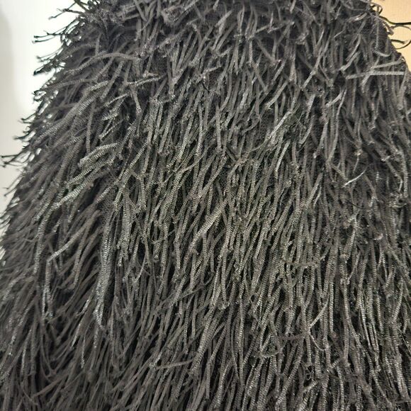 Max Edition Cardigan Womens XL Black Eyelash Shaggy Fringe Knit Open Sweater - Picture 8 of 13